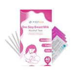 FIRSTVIEW Alcohol Test Strips for Breastmilk,Detects Alcohol in 2 Mintues, High Sensitivity to 0.02%（20mg/dL), Simple Breastmilk Dip Test, Fast and Easy to Use for Breastfeeding Moms-40 Test Strips