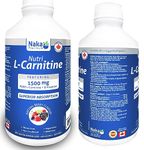 Naka Platinum Nutri L-Carnitine featuring 1500 mg Pure L-Carnitine +B Vitamins per each 15 ml serving, Superior Absorption, Natural Berry Flavour 20% Extra Bonus Size - 600 ml (500+100 Free)