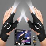 KEZKALS Gifts for Men Flashlight Gloves, Personalized Anniversary Birthday Gifts for Him, Rechargeable Flashlight Gloves for Him Husband Boyfriend Dad, Cool Gadgets Gifts for Men Who Have Everything