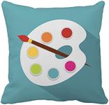 Awowee Throw Pillow Cover Blue Arti