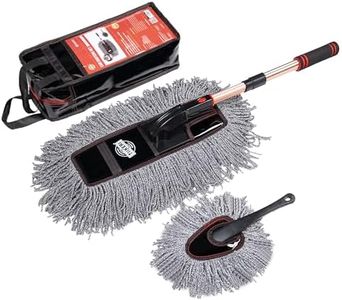 TIIKERI Car Duster Set, 2-Pack - Scratch-Free Microfiber Noodles, Extendable Handle up to 82cm, 360-Degree Rotating Head, Enhanced Cleaning Power, Ideal for Both Interior and Exterior Use