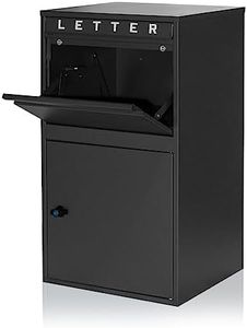 Ydocabinit Package Delivery Boxes for Outside, Large Mailbox for Parcel, Galvanized Steel Parcel Mailbox, Wall Mounted Lockable Anti-Theft for Porch,Curbside,BG019A-BLACK