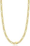 Jewlpire Gold Chain for Men&Women/ Boys&Girl, 5.5mm Gold Chain Men's Figaro Chain Necklaces, 14k Gold Plated Mens Chain, 20 inch