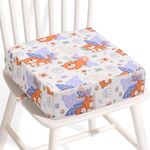 Booster Seat for Kitchen Chair - Strong Support Toddler Booster Seat for Dining Table, Portable Booster Chair with Adjustable Elasticity Straps for Toddlers Eating Travel Home