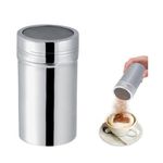 Stainless Steel Anti-rust Cocoa Duster Powder Shaker Chocolate Icing Sugar Shaker Sifter Easy to Clean(L)