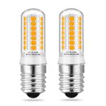 KLG 2 x E17 LED Bulbs, for Under Microwave Light Bulbs, Over Stove Lights, Home Lighting, Warm White 3000K, 4W 40W Halogen/Incandescent Bulbs Replacement,AC110-130V Non-dimmable