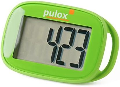 Pulox Pedometer PS-100 - Einfacher und präziser Schrittzähler mit 3D-Sensor ohne App in Grün