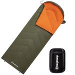 KingCamp Sleeping Bags for Adults，3 Season Sleeping Bag，Lightweight，Water repellent，Unique color design- Warm Sleeping Bag for Camping，Outdoor，Travel and indoor, (Green L Zip)