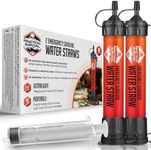 Practical Survival 2 High Capacity Emergency Water Straws - Lightweight, Reusable, No Expiration Date