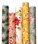 Aakar Pack of 5, Gift Wrapping Paper, 29 x 19 inches, colorful gift wrapping paper sheet (Floral,Multicolor)