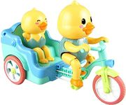 FunBlast Stunt Bicycle Toys – Bump & Go Vehicle Toy with Sound & Flashing Light | Tricycles Toys for Kids (Funny Duck)