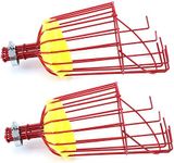 Suwimut 2 Pack Fruit Picker Basket Head, Fruit Harvesting Tool for Gathering Apple Mango Orange Avocados Lemon Peach, Fruit Tree Grabber Tool with Foam Cushion to Prevent Bruising (Pole Not Included)