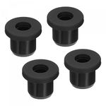 sourcing map Rubber Grommet Mount Dia 25/64" (10mm) Round T Type for Organizing and Protecting Cord Pack of 4
