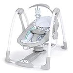 Ingenuity ConvertMe 2-in-1 Compact Portable Baby Swing & Infant Seat, Battery-Powered Vibrations, Automatic Sway, Nature Sounds - Raylan