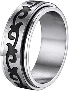 Supcare Stainless Steel Rings for Women Celtic Knot Ring Mens Fidget Ring Men's Rings Anxiety Ring Men Thumb Rings