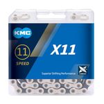 KMC X11 11 Speed Chain (Packaging may vary), Silver / Black, 118 Link