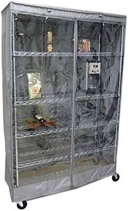 Storage Shelving Unit Cover, fits Racks 48" Wx18 Dx72 H one Side See Through Panel (Cover only)