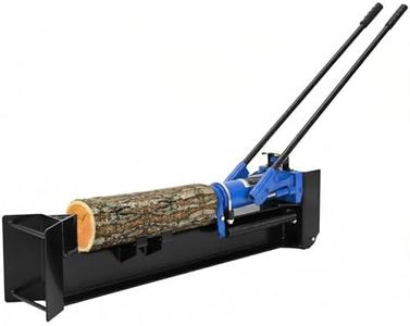 GarveeTech 12 Ton Hydraulic Log Splitter Wood Cutter, Manual Log Splitter with Horizontal Full Steel Beam & Built-in Wheel