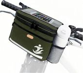 GOTINSN Bike Basket front Bag Bicycle Gear Insulated Handlebar Bag with Touch Screen Phone Holder Frame Tube Bag 6L Storage Bag Keep Cooling with Mesh Pockets for Men Women Ride Picnic Camping Green