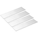 uxcell Square Aluminum Flat Bar, 4pcs 1/8" Thickness 4" Width 12" Length Square Aluminum Bar 6061 Aluminum Flat Plate, 3 x 100 x 305mm T6511 Solid New Mill Stock