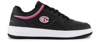 Champion Women's Legacy-Rebound Low W Sneakers, Black Fuchsia Kk004, 4.5 UK