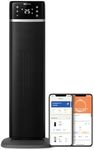 Philips 5000 Series Energy Efficient Connected Tower Fan Heater, 2000W, up to 50% energy savings, temperature display, 5 safety features, 4 modes, 60° oscillation, quiet, black & dark grey (CX5120/11)