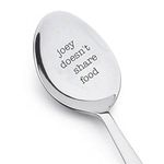 signatives Joey Doesn't Share Food - Engraved Spoon - for The Friend Who Doesn't Like to Share Food with Anyone - Unique Gift - Best Friend Spoon Gift - Perfect Funny Gifts - Gift for Him and Her