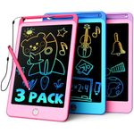 TEKFUN 3Pack LCD Writing Tablet for Kids,8.5 Inch Doodle Board Drawing Board Drawing Tablet with Lanyard,Educational Kids Toddler Toys Birthday Gift for Boys Girls 3 4 5 6 Years Old (Blue Pink Purple)