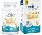 Nordic Naturals Ultimate Omega in Fish Gelatin, Lemon Flavor - 60 Soft Gels - 1280 mg Omega-3 - High-Potency Fish Oil Supplement - EPA & DHA - Promotes Brain & Heart Health - Non-GMO - 30 Servings