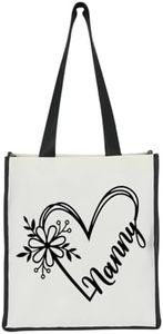Gifts for Nanny Nanny Gifts for Grandma Grandma Gifts Gifts for Grandma from Granddaughter Beach Bag Grocery Bags Canvas Tote Bag Reusable Shopping Bags for Mimi Gigi Birthday Retirement Mothers Day