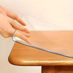 Qlarity Covers Clear 3mm Max Shield Table Cover 35 X 68 Inch (89X173cm) Dining PVC Table Cover 4/6 Seater | Anti-Slip, Heat/Water Resistant Transparent Table Protector | Customised Sizes, Rectangular
