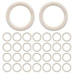 Monland 30Pcs 70mm Wood Rings,Woode