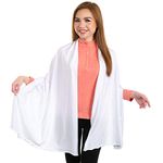 Nozone Anza Sun Shawl for Women - UPF 50+, White, 30x75
