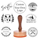 18 Personalized Designs Custom Wooden Rubber Stamp for Business Logo Address Labels