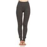 Women's 100% Merino Wool Midweight Base Layer Bottoms - Thermal Underwear - No Itch Renewable Fabric - Charcoal Gray - XXX-Large