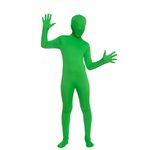 Wicked Costumes Unisex Kidz Skinz Fancy Dress Costume - Green - Medium (5-7 Years)