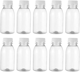 10Pcs Empty Juice Bottles, Portable Empty Bottles, Reusable Clear Drink Containers with Lids for Juicing, Smoothie, Milk, Drinking 100ML