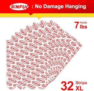 32 X-Large Picture Hanging Strips Refill,No Damage Adhesive Strips for Frame, Removable Picture Hanger for Poster，Wall Sticky Double Sided Tape Heavy Duty Variety Pack