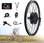 YAOJIA ebike kit 16"/20"/24"/26"/27.5"/28"/29"/700C Ebike Conversion Kit Front & Rear Wheel Hub Motor Kit,48v 250w E-bike Motor Wheel With Display (Size : 16in)