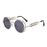 Karsaer Steampunk Sunglasses Hippie Glasses Retro Round Metal Frame Women's Men - Non-Polarized, 49