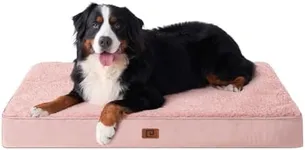 EHEYCIGA Orthopedic XXL Dog Beds for Jumbo Dogs with Removable Washable Cover, Pink, 50x36