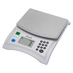 Escali Pana V136 Large Volume Measuring Kitchen/Baking/Cooking Scale, Preprogrammed with Over 150 Ingredients, LCD Digital Display, 13Lb Capacity, Universal, Stainless