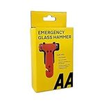 AA Emergency Car Window/Glass Hammer Seatbelt Cutter Rescue Tool AA6240 - Essential For Quick Vehicle Escape – With Mounting Screws And Bracket, Red