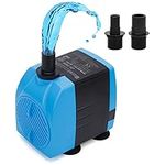 350L/H Submersible Water Pump Aquarium Pump (7W), Mini Electric Ultra Quiet Garden Pond Pump for Fountains, Fish Tank, Pond, Hydroponics, Statuary with 4 Strong Suction Cups, 3 Nozzles