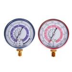 Air Conditioner Pressure Gauges for R410A R134A R22 PSI PA, Refrigerant Low and High Pressure Gauge 70mm/2.7inch