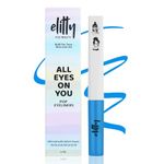 Elitty Santorini | Light Blue Coloured Intense Waterproof Liquid Eyeliner (Matte Finished) | Lasts Upto 12hrs | Smudge Proof, Witch Hazel Infused, Quick Drying - 4ml