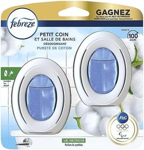 Febreze Petit Coin Et Salle De Bains, Parfum Pureté de Coton, (2 Unités x 7,5ml), Désodorisant En Continu Pour Élimination Et Prévention Des Odeurs