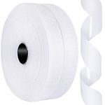 26 Feet Hook and Loop Tape Sticky Back Fastener Roll, Nylon Self Adhesive Heavy Duty Strips Fastener for Home Office School Car and Crafting Organization (White, 26ft x 1in)