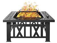 VECELO Outdoor Fire Pit Table, 32''