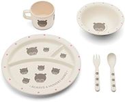 Red Rover 20021 Hippo Children's Dinner Set, 5-Piece Multicolor